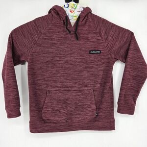 Coalatree Evolution Hoodie Mens Small Maroon Pullover Thumbholes Fleece